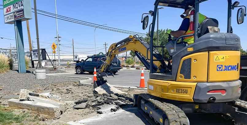 Used XCMG XE35U Mini Excavator — Municipal jobsite (model reference)