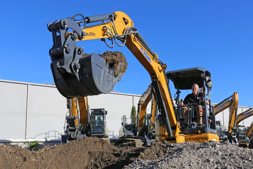 Used XCMG XE35U Mini Excavator — Excavation scene (model reference)